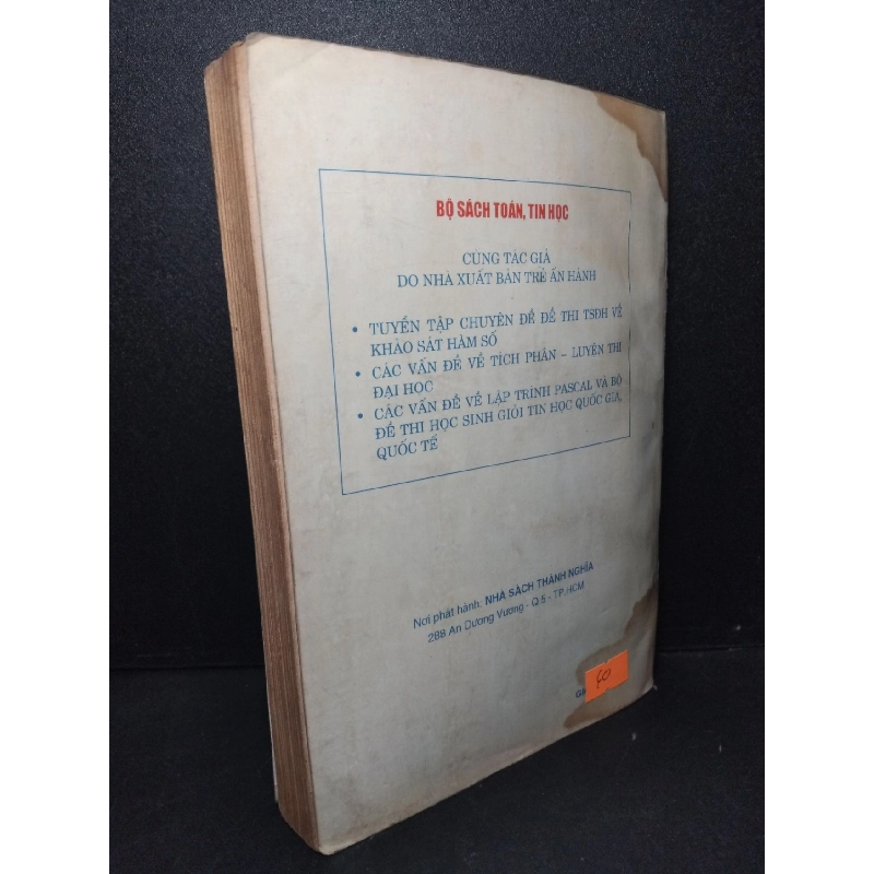 Các vấn đề về lập trình Pascal mới 70% bẩn bìa, ố vàng, có chữ ký, có vết nước 1996 Trần Đức Huyên HCM2103 GIÁO TRÌNH, CHUYÊN MÔN 918678