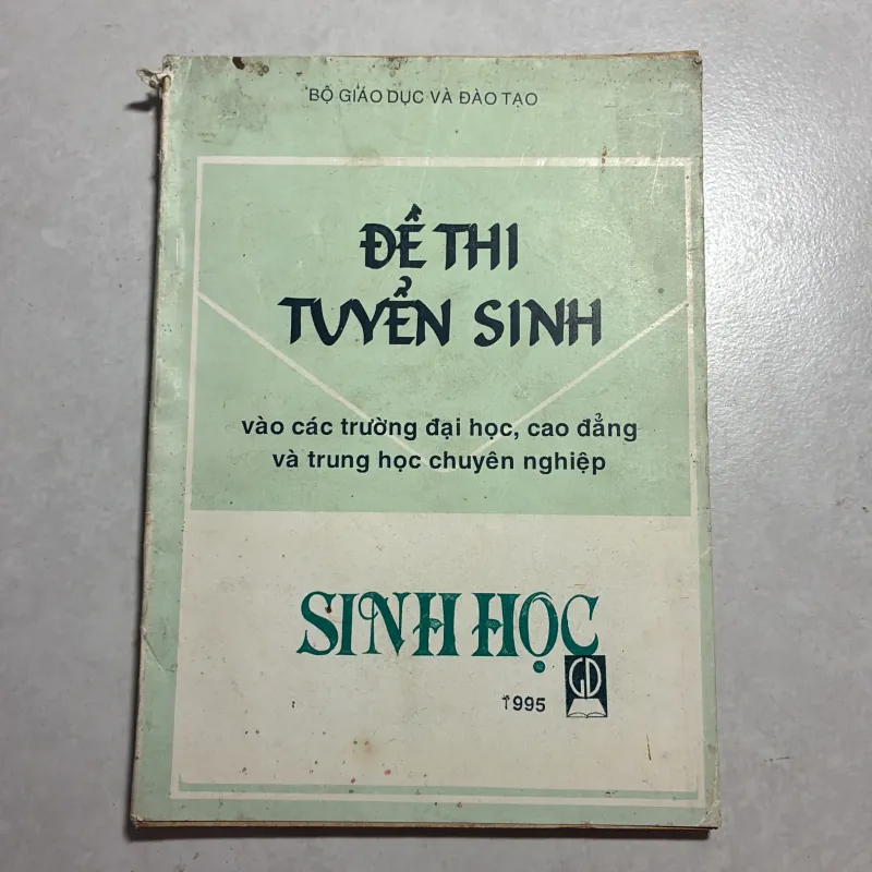 Đề thi tuyển sinh: Sinh học - 1995s 797572