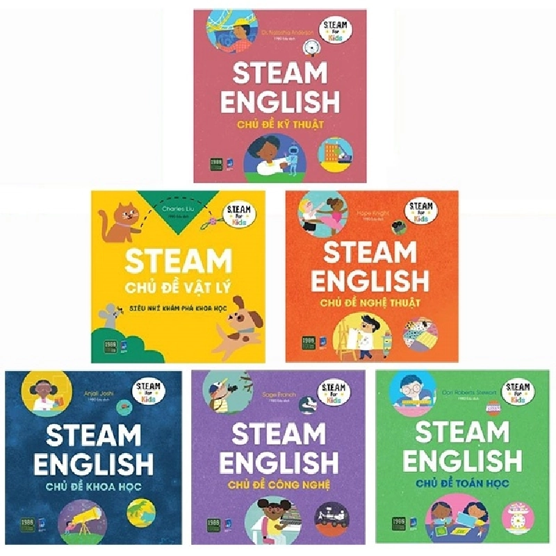 Bộ Sách Steam English: Khoa Học, Công Nghệ, Kỹ Thuật, Nghệ Thuật, Toán Học, Vật Lý (Bộ 6 Cuốn) (2021) - Dori Roberts Stewart, Hope Knight, Charles Liu, Sage Franch, Anjali Joshi, Dr Natoshia Anderson 743956