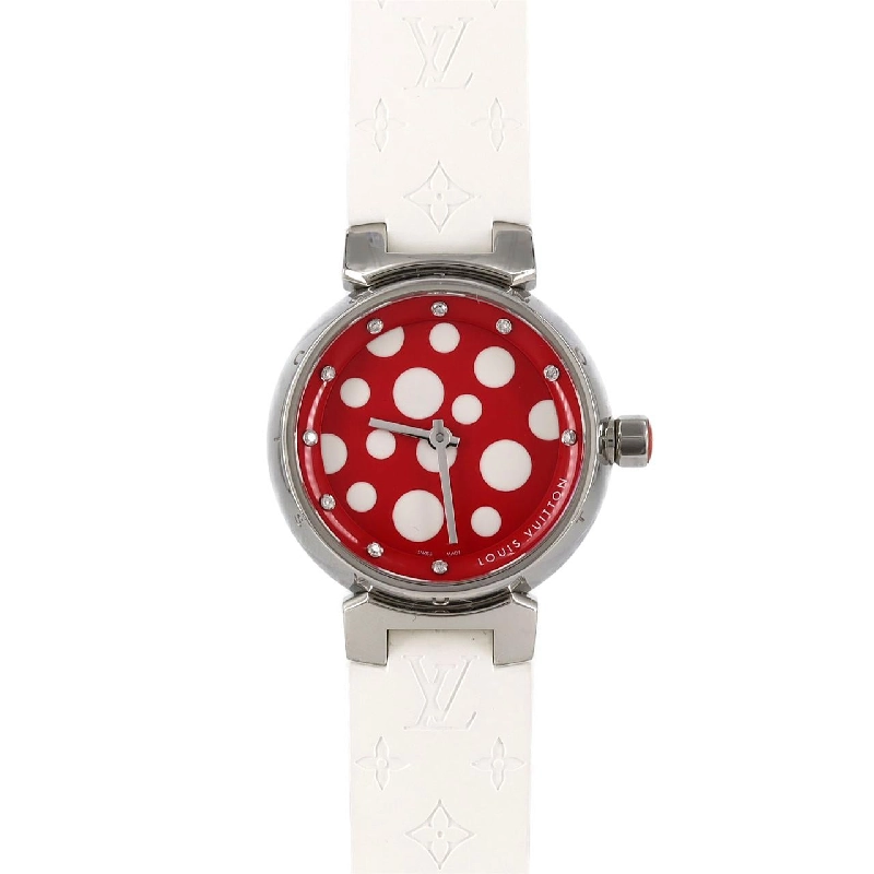 Louis Vuitton Tambour･10P Yayoi Kusama LIMITED Q12M7 SS Quartz - Hàng hiệu Authentic 875157