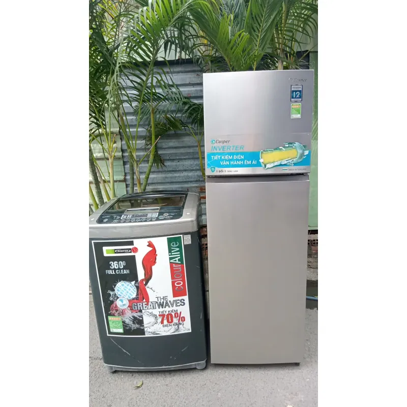 Tủ lạnh Casper Inverter 270L , máy giặt LG Inverter 16kg 995504