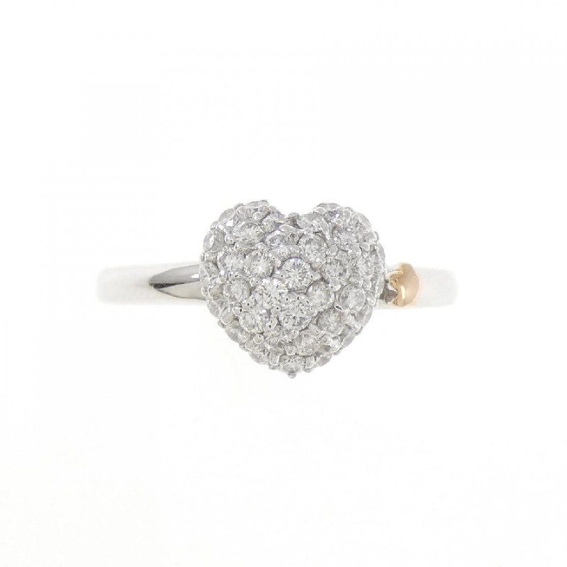 Nhẫn kim cương pavé hình trái tim K18WG/K18PG 0.50CT 669544