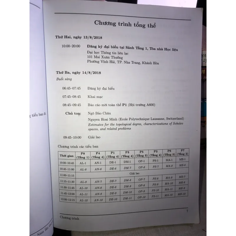 Chương trình và Tóm tắt các báo cáo Đại hội Toán học Việt Nam lần thứ IX 698688