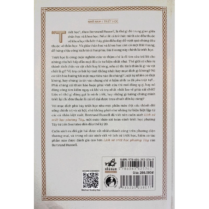 Lịch Sử Triết Học Phương Tây - Tập 3: Triết Học Hiện Đại (Bìa Cứng) - Bertrand Russell 176213