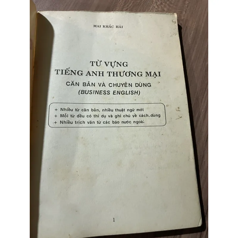 TƯ VỰNG TIẾNG ANH THƯƠNG MẠI CẢN BẢN VÀ CHUYÊN DÙNG BUSINESS ENGLISH 750126