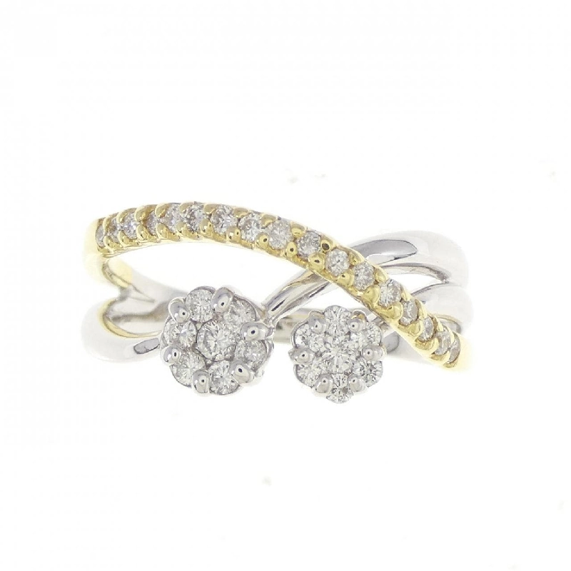 Nhẫn kim cương hoa K18WG/K18YG 0.40CT 671890