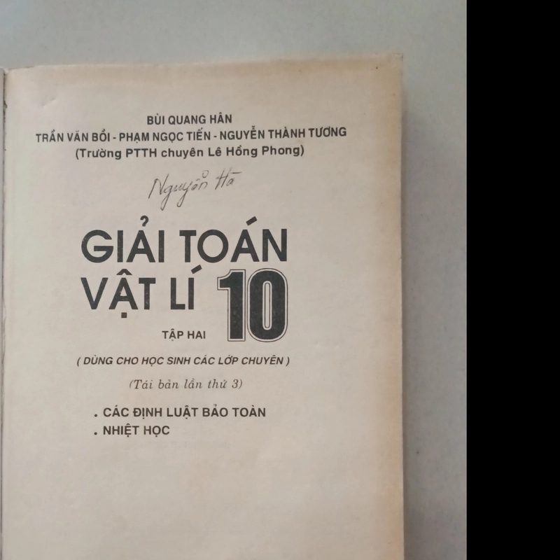 Giải toán vật lý 10 - Tập 2 447530