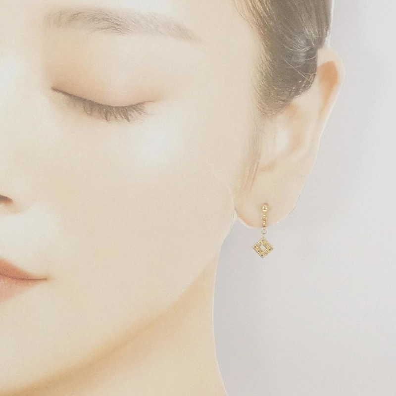 K18YG Bông tai kim cương 0.10CT - Hàng hiệu Chính hãng 870763