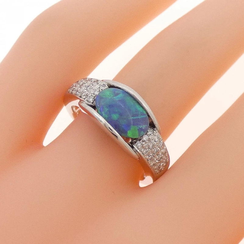 Nhẫn Opal Đen PT900 0.86CT - Hàng hiệu Chính hãng 855227