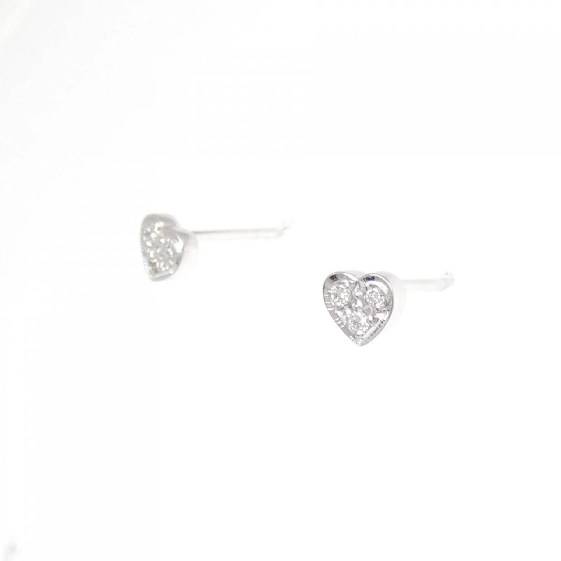 K18WG Bông tai kim cương hình trái tim 0.04CT - Hàng hiệu Chính hãng 872226