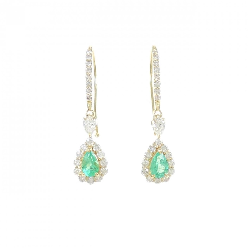 K18YG Bông tai Ngọc lục bảo 0.39CT - Hàng hiệu Chính hãng 877009