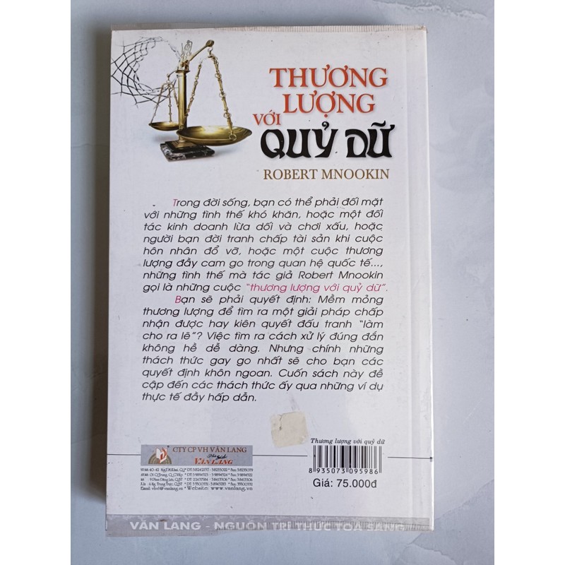 Thương lượng với quỷ dữ - Robert Mnookin (mới 99%) 160884