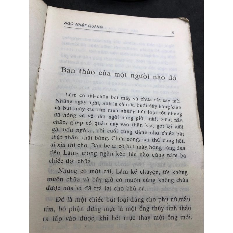 Bản thảo của một người nào đó mới 60% ố vàng bẩn có dấu mộc và viết nhẹ trang đầu 1996 Ngô Nhật Quan HPB0906 SÁCH VĂN HỌC 164146
