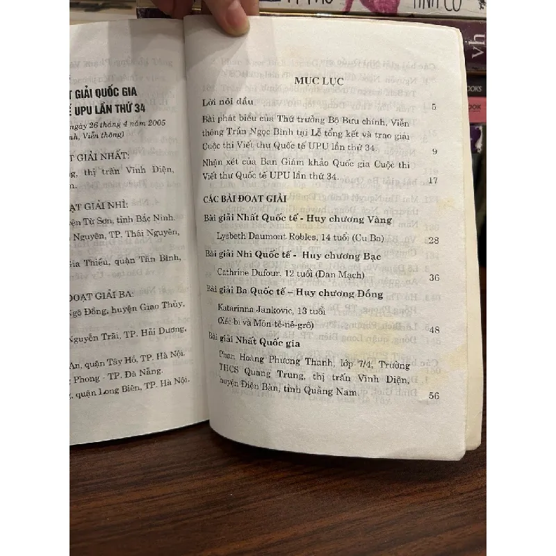 Những bức thư đoạt giải – Cuộc thi UPU lần thứ 34 – Bộ Bưu chính, Viễn thông 570777