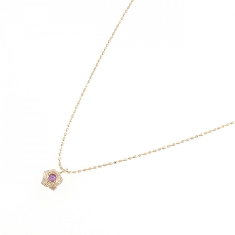 K18PG Vàng Hồng Sapphire Dây Chuyền - Hàng hiệu Chính Hãng 861622