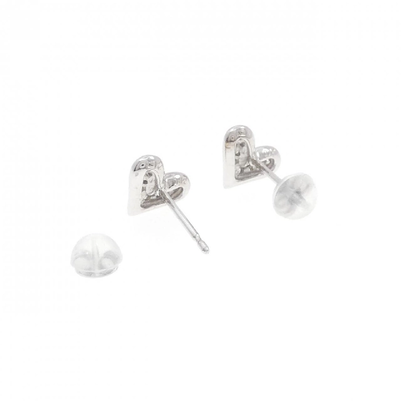 K18WG Bông tai hình trái tim kim cương 0.24CT - Hàng hiệu Chính hãng 875632