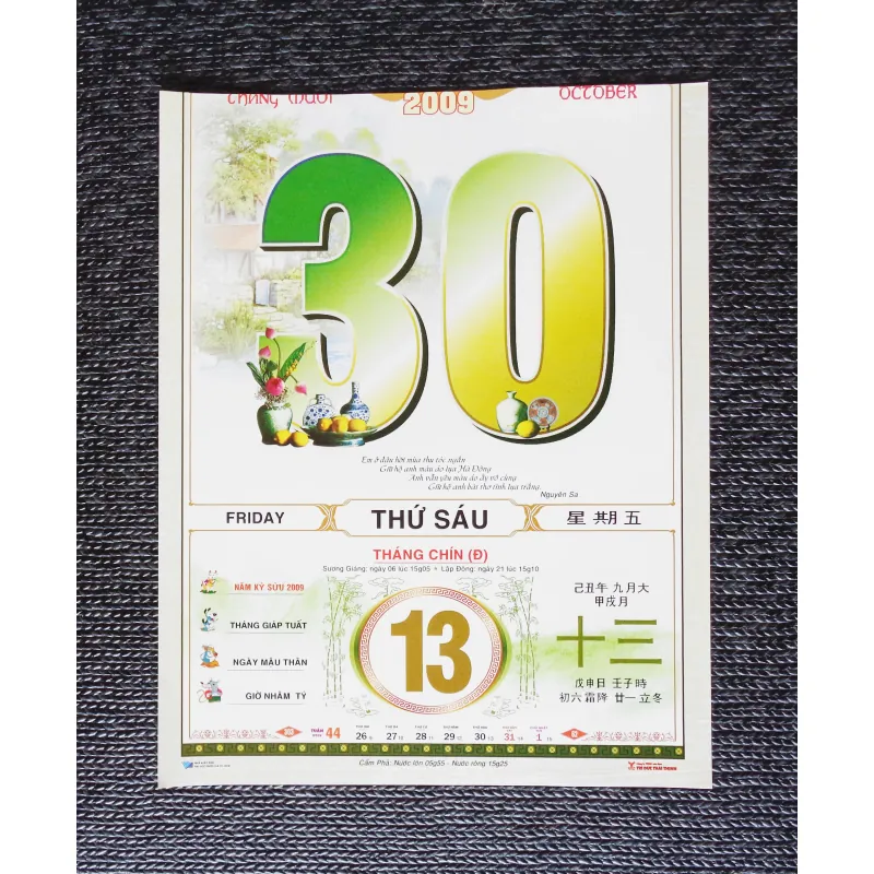 Tờ lịch rời Bloc xưa (Năm 2009) 641079