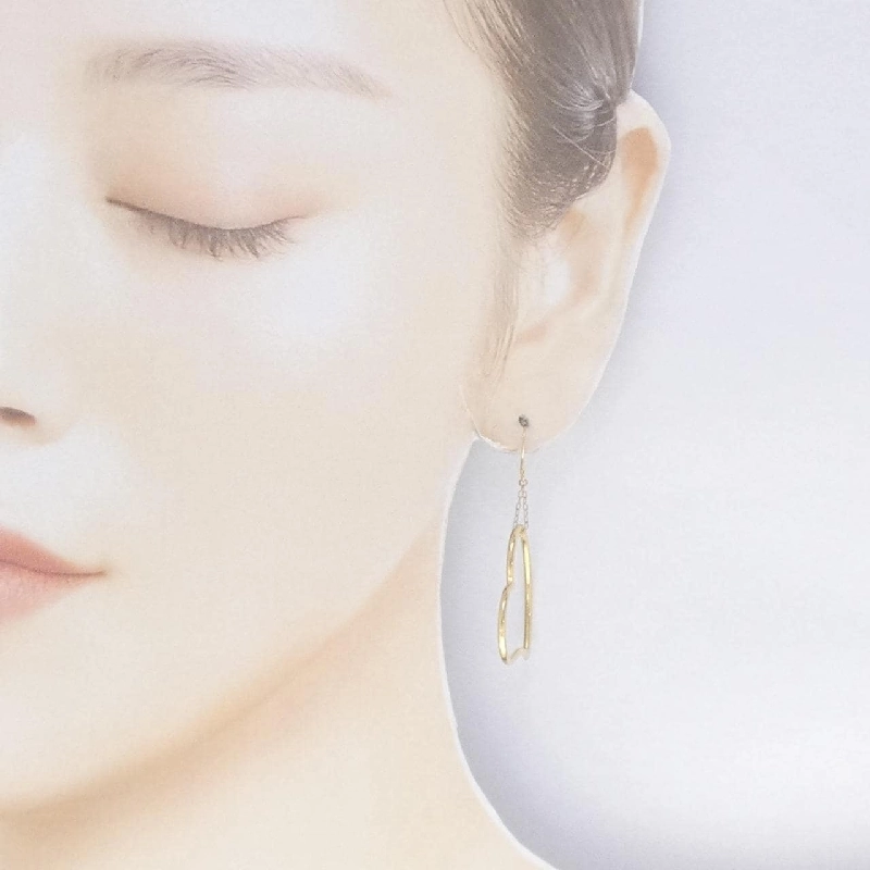 K18YG Bông tai hình trái tim - Hàng hiệu Chính hãng 868917