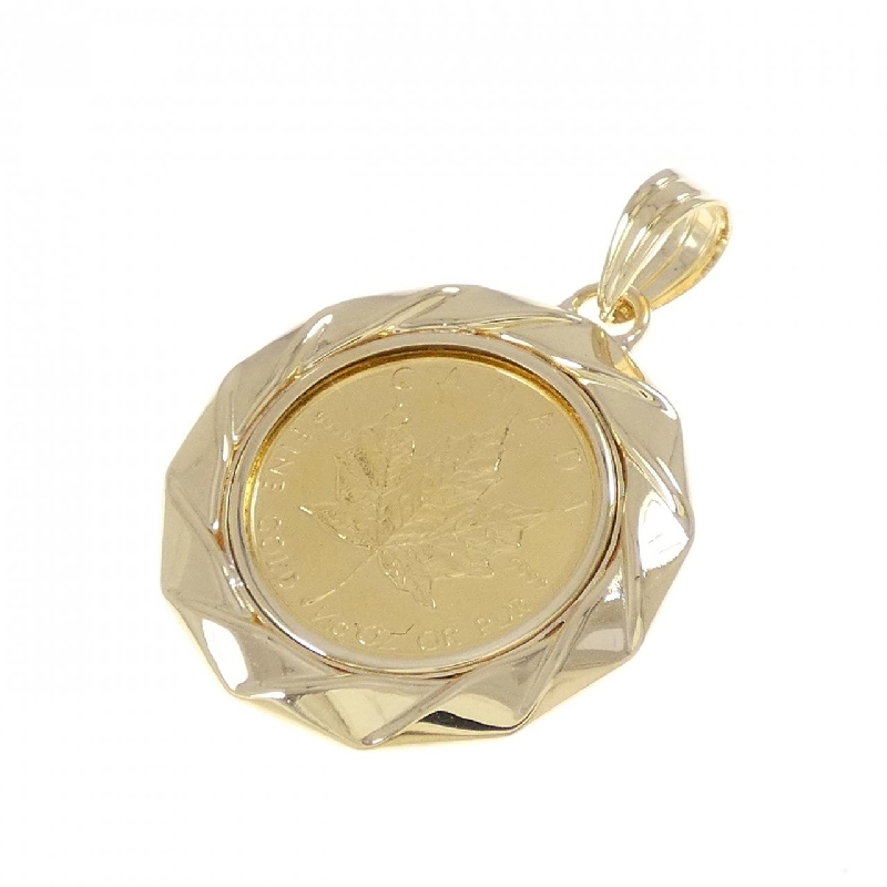 K18YG(枠) Đồng xu Mặt dây chuyền - Hàng hiệu Authentic 871259