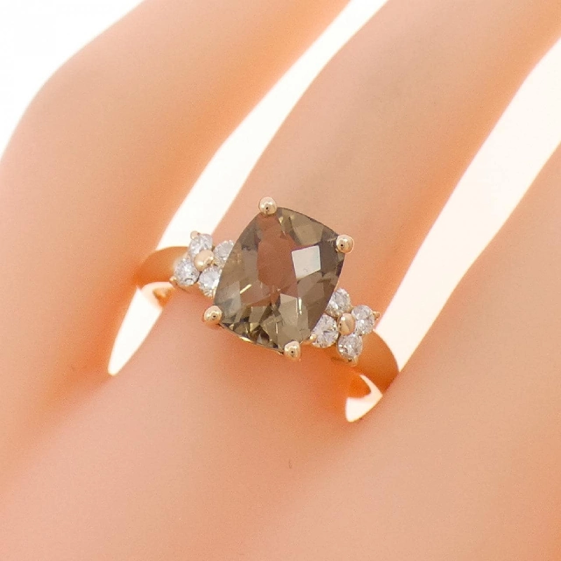 Nhẫn K18PG Đá Thạch Anh Khói 1.82CT - Hàng hiệu Chính hãng 852870