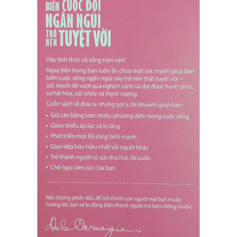 Sách Biến cuộc đời ngắn ngủi trở nên tuyệt vời - Dale Carnegie 1013733