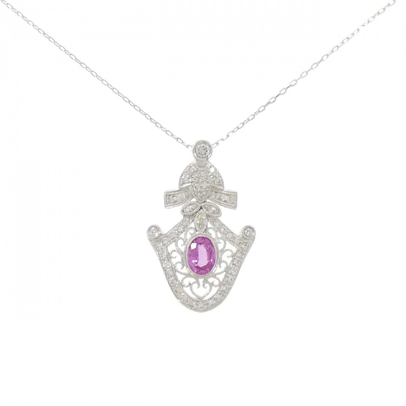 K18WG Sapphire Necklace 1.06CT - Hàng hiệu Authentic 850826