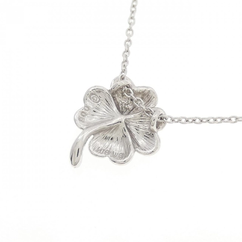 K18WG Cỏ ba lá Dây chuyền kim cương 0.06CT - Hàng hiệu Chính hãng 862981