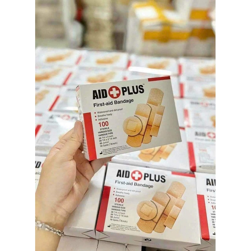 Ơ gâu băng vết thương ( hộp 100 miếng, đủ kt) 141916