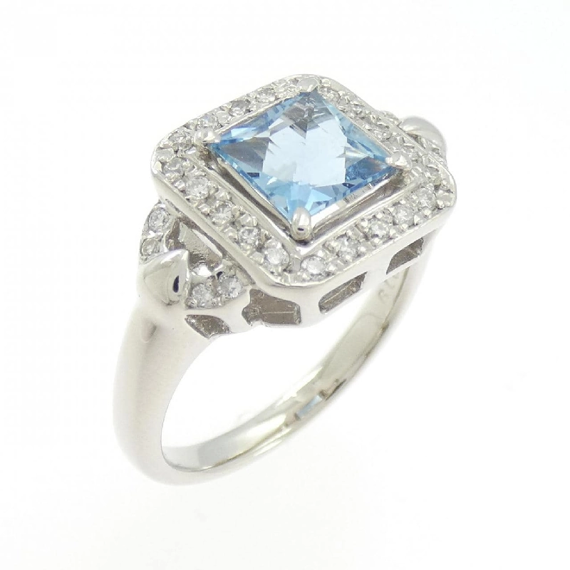 Nhẫn Aquamarine PT900 0.93CT - Hàng hiệu Chính hãng 850777