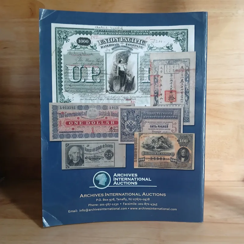 American Bank Note Company Archives Auctions, Part VII 590053