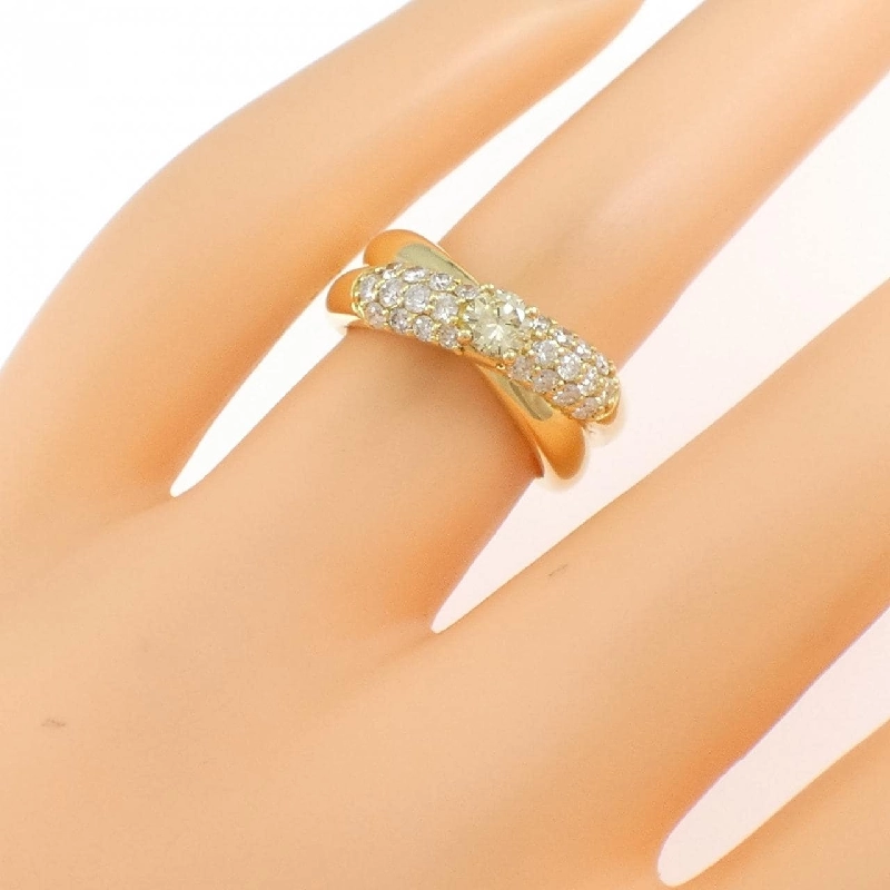 Nhẫn kim cương K18YG 0.23CT 669704