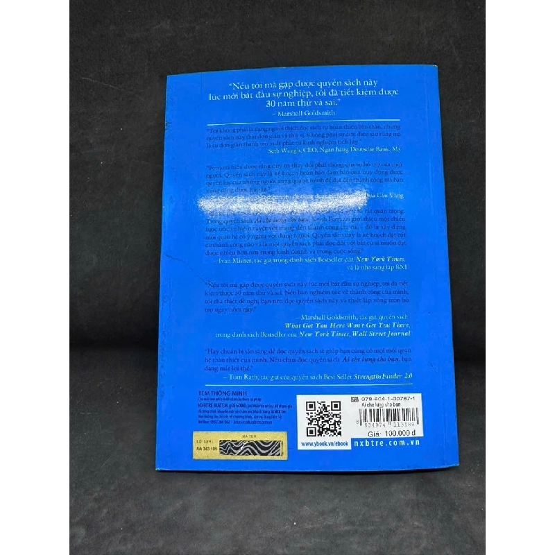 [Phiên Chợ Sách Cũ] Ai Che Lưng Cho Bạn - Keith Ferrazzi H0606, 2016 SBM 525755