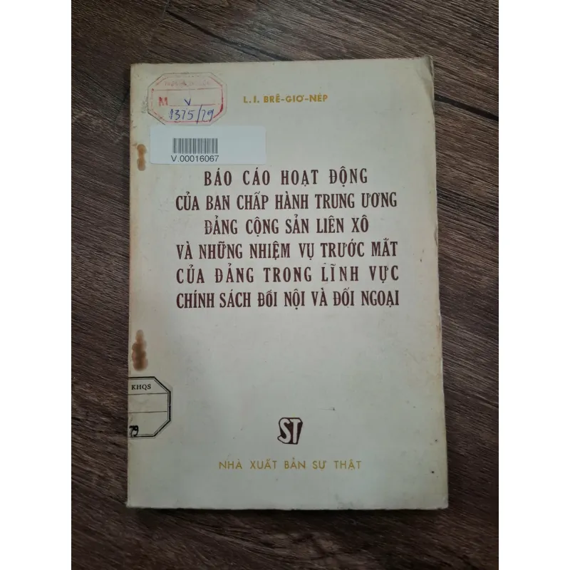 Báo cáo hoạt động của Ban Chấp hành Trung ương Đảng Cộng sản Liên Xô 715033