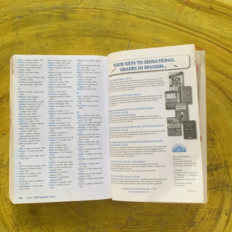 501 SPANISH VERBS - BARRON’S 1029363