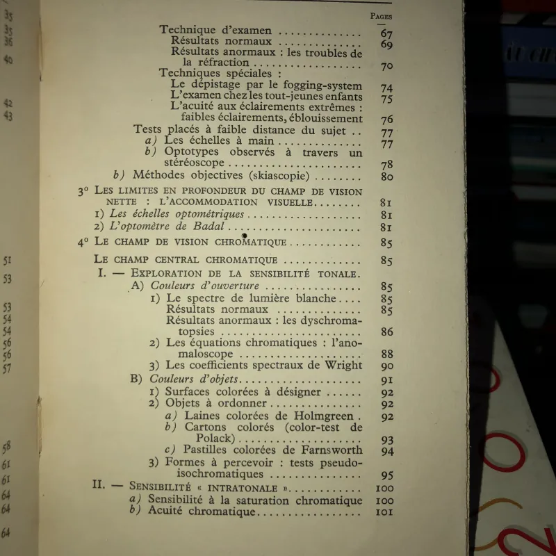 LES EXAMENS SENSORIELS - LEPSYCHOLOGUE - Maurice COUMÉTOU 798919