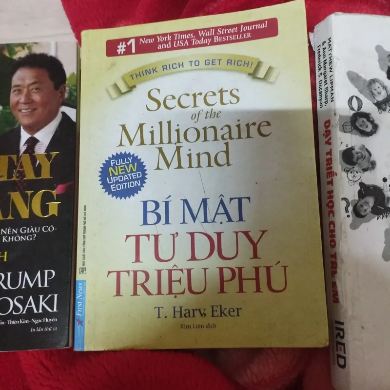 Bộ ba sâch Chạm tay hoá vàng, Bí mật tư duy triệu phú, Dạy triết học cho trẻ em 968627