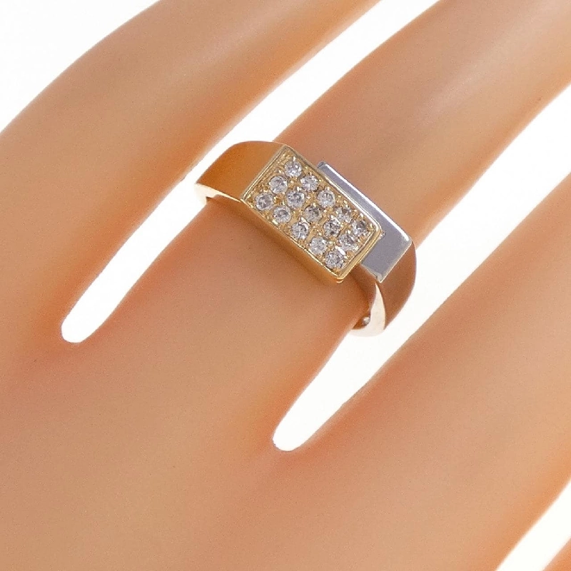 Nhẫn kim cương K18YG/PT900 0.14CT 669226