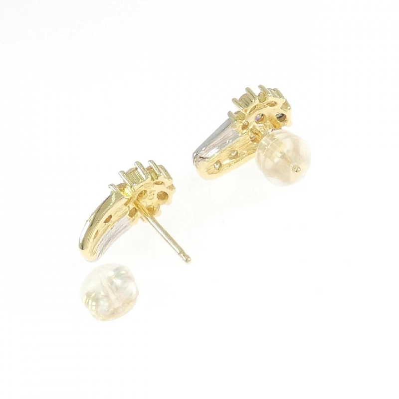 Bông tai kim cương hoa K18YG/K18WG 0.73CT - Hàng hiệu Chính hãng 867496