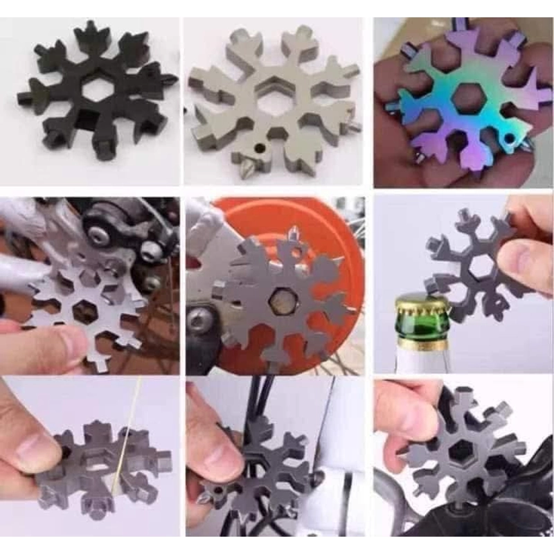 MÓC KHOÁ BÔNG TUYẾT 3D ĐA NĂNG ( tua vít 8 đầu ) 460704