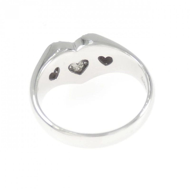 Nhẫn kim cương pavé hình trái tim K18WG 0.3CT - Hàng hiệu chính hãng 850533