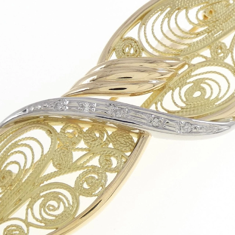 K18YG/PT900 Kim cương Brooch 0.03CT - Hàng hiệu Chính hãng 873395