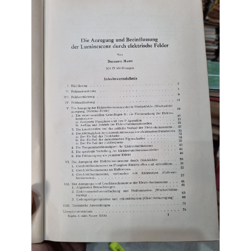 Ergebnisse Der Exakten Naturwissenschaften : Einunddreissigster band 448846