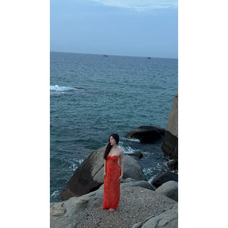 Đầm ren dài đi biển  976445