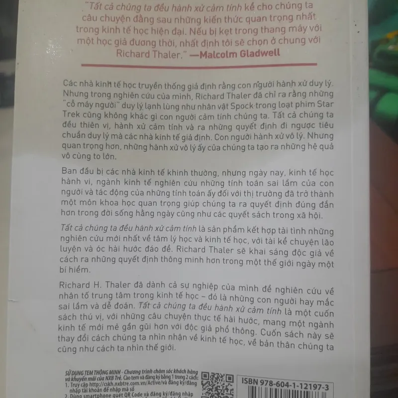 Richard H. Thaler - TẤT CẢ CHÚNG TA ĐỀU HÀNH XỬ CẢM TÍNH 711855