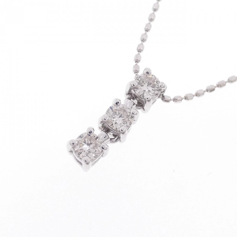 K18WG Dây chuyền kim cương ba viên 0.25CT - Hàng hiệu Chính hãng 863216