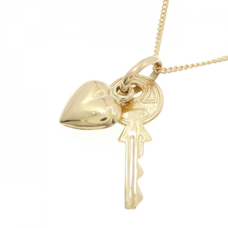 K18YG Mặt Dây Chuyền Hình Trái Tim × Chìa Khóa - Hàng hiệu Chính Hãng 861111