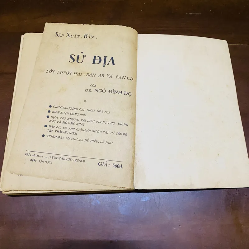 Trắc nghiệm Sử địa công dân luyện thi tú tài (năm 1973) - Ngô Đình Độ 726729