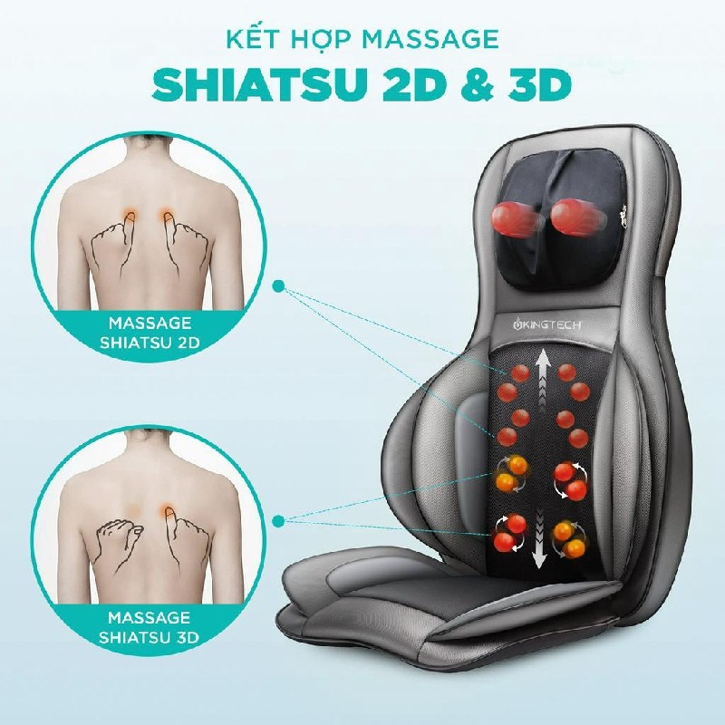 Máy massage 3D Jitsu King Tech túi khí nhiệt 48651