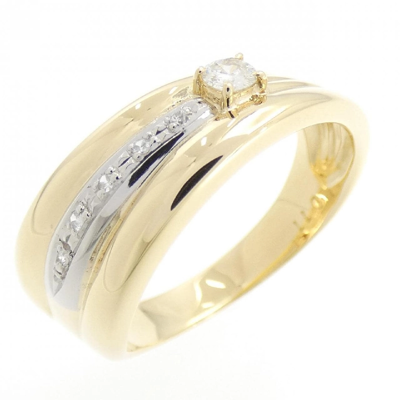 Nhẫn kim cương K18YG/PT900 0.11CT 668718