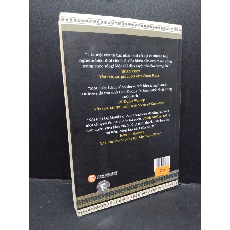 Hành trình trí tuệ mới 80% bẩn bìa, ố nhẹ, tróc bìa nhẹ, bung trang 2008 HCM2410 Andy Andrews VĂN HỌC 917860